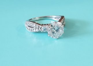 Side Stone Engagement Ring