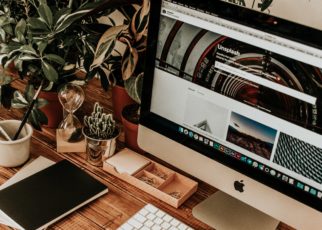 home office free of clutter